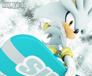 пазл Silver the Hedgehog, Серебряная еж, Еж, что исходит от будущего