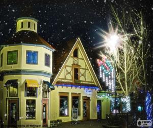 пазл Улица с Рождественские огни